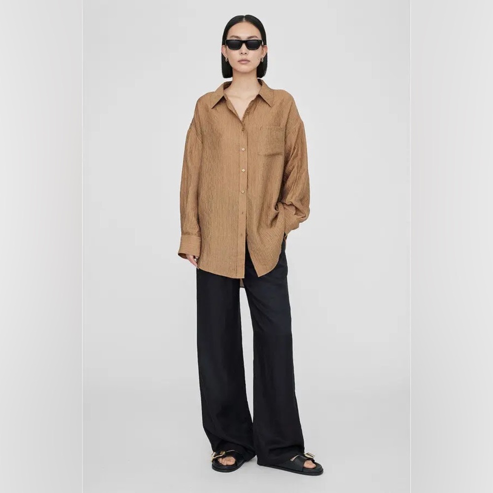 NWT Anine Bing Tio Shirt‎ in Butterscotch in Size XS